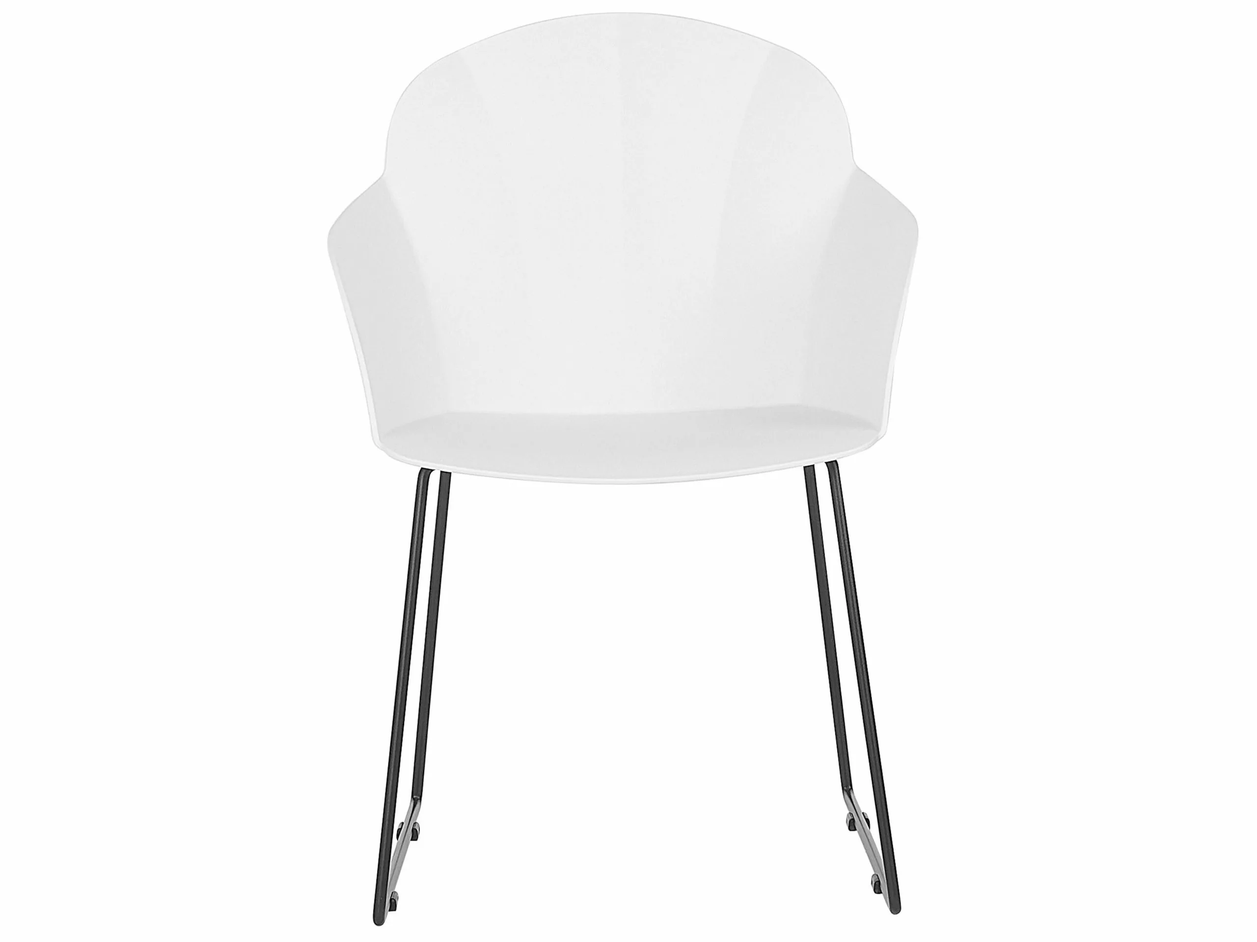 Beliani Tuoli Muovi Valkoinen 2 Kpl SYLVA - Image 4