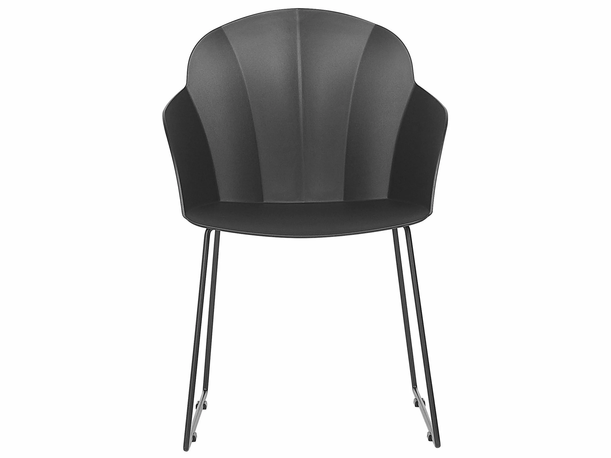 Beliani Tuoli Muovi Musta 2 Kpl SYLVA - Image 4