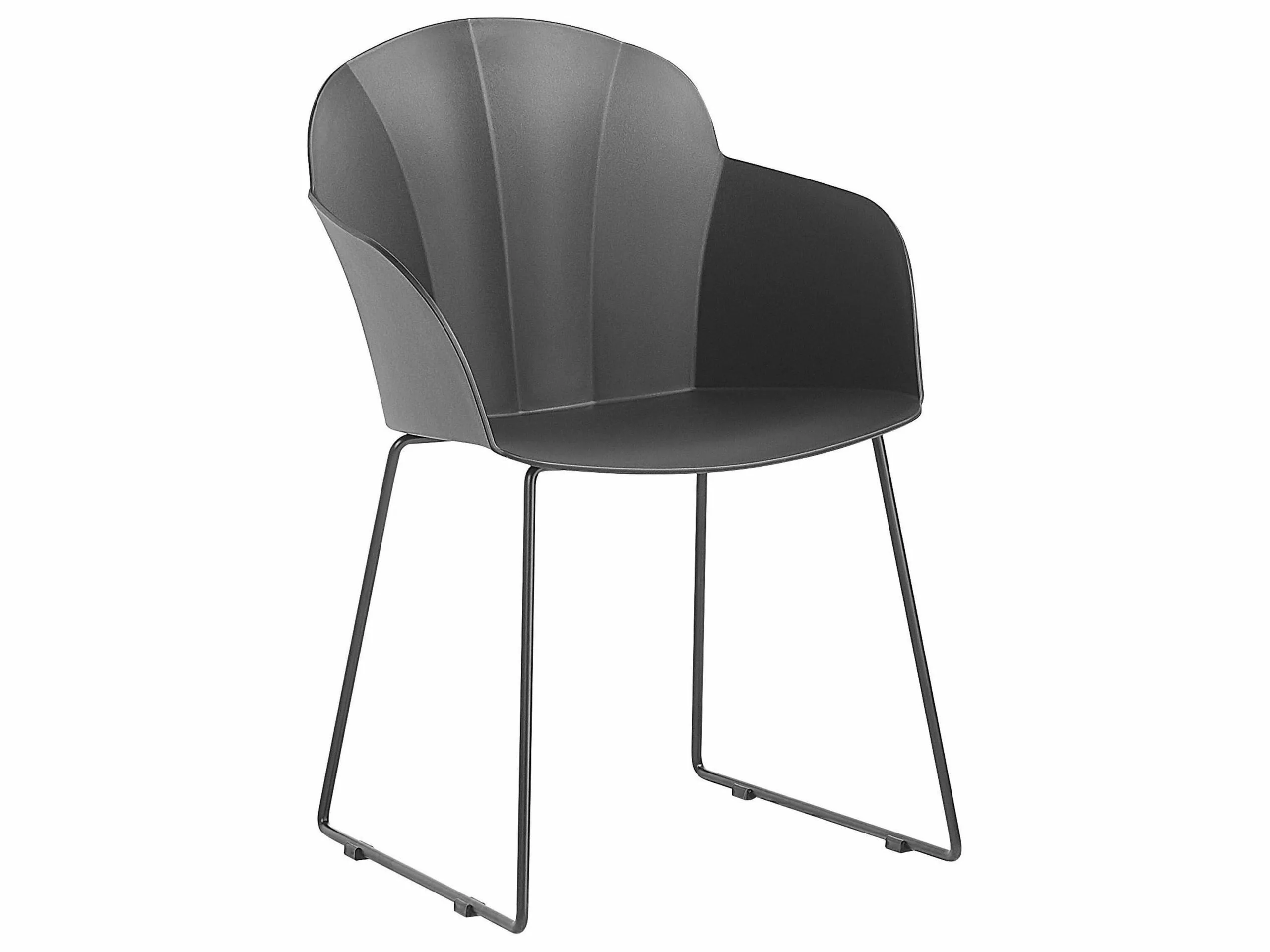 Beliani Tuoli Muovi Musta 2 Kpl SYLVA - Image 3