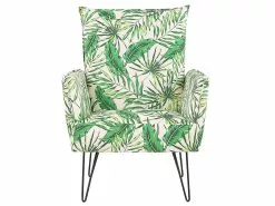 Beliani Nojatuoli Lehtikuvioitu Valkovihreä RIBE 10 Beliani Nojatuoli Lehtikuvioitu Valkovihreä RIBE -Käsinojalliset tuolit Winkel undef src sa picid 788688 type whitesh image