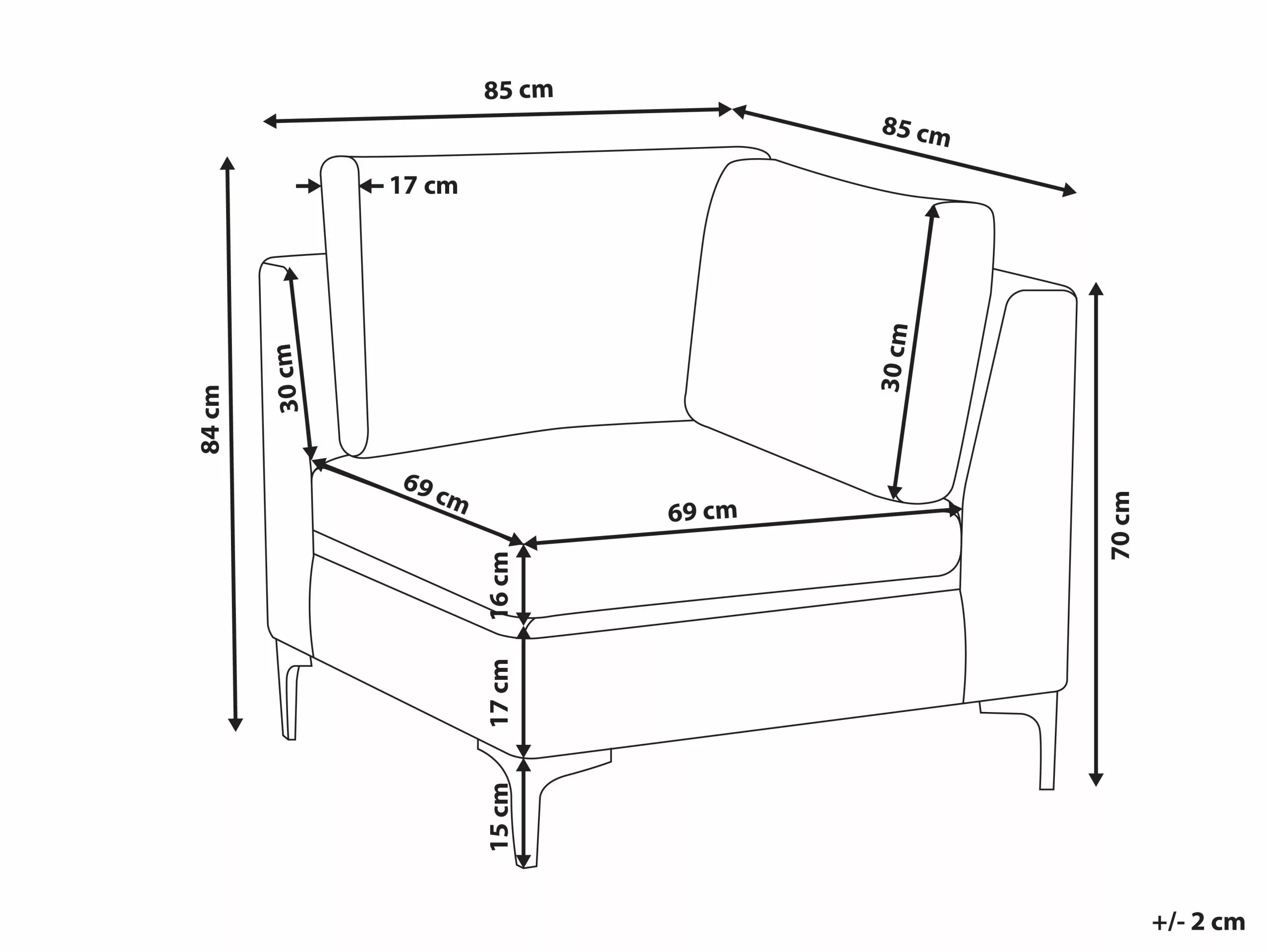 Beliani Kulmaosa Sametti Vihreä EVJA 10 Beliani Kulmaosa Sametti Vihreä EVJA - Image 10