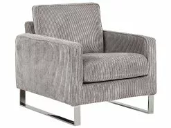 Beliani Nojatuoli Vakosametti Harmaa VIND