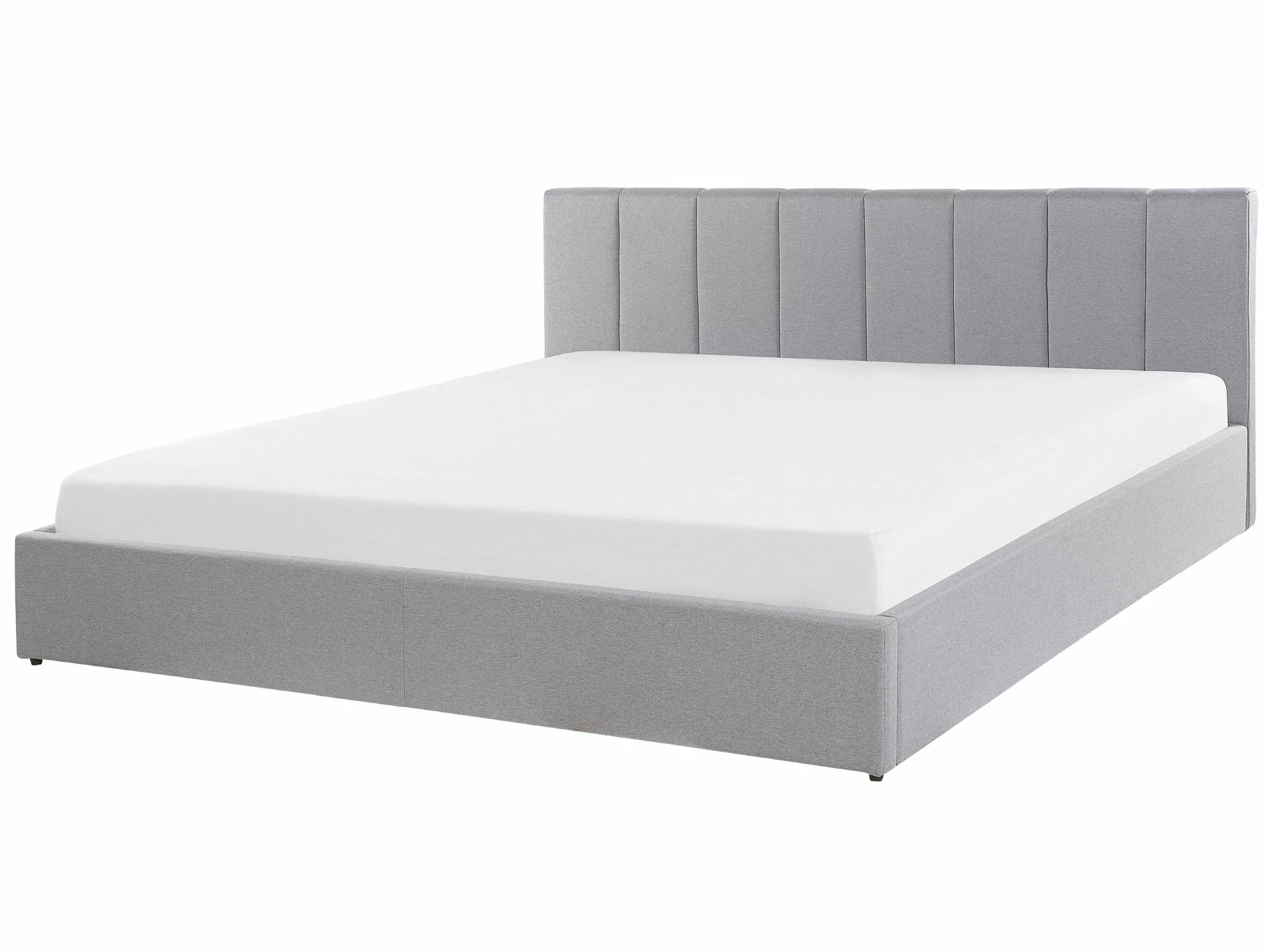 Beliani Sänky Kangas Säilytystila Vaaleanharmaa DREUX Useita Kokoja - Image 4