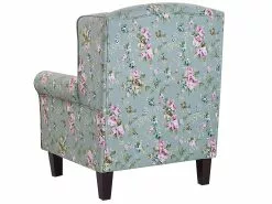 Beliani Nojatuoli Ja Rahi Kukkakuvioinen Vihreä HAMAR -Käsinojalliset tuolit Winkel undef src sa picid 794166 type whitesh image 1