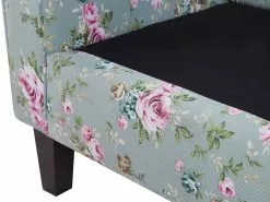 Beliani Nojatuoli Ja Rahi Kukkakuvioinen Vihreä HAMAR -Käsinojalliset tuolit Winkel undef src sa picid 794168 type whitesh image 1