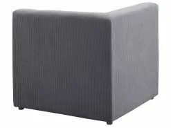 Beliani Kulmaosa Vakosametti Harmaa LEMVIG -Käsinojalliset tuolit Winkel undef src sa picid 794821 type whitesh image