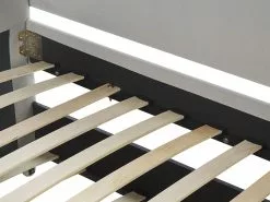 Beliani Sänky Sametti Lisävuode Vaaleanharmaa 90 X 200 Cm TROYES -Käsinojalliset tuolit Winkel undef src sa picid 794932 type whitesh image