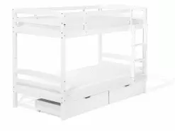 Beliani Kerrossänky Mänty Säilytystila Valkoinen 90 X 200 Cm REGAT -Käsinojalliset tuolit Winkel undef src sa picid 797146 type whitesh image