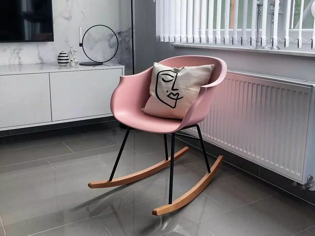 Beliani Keinutuoli Muovi Vaaleanpunainen HARMONY - Image 5