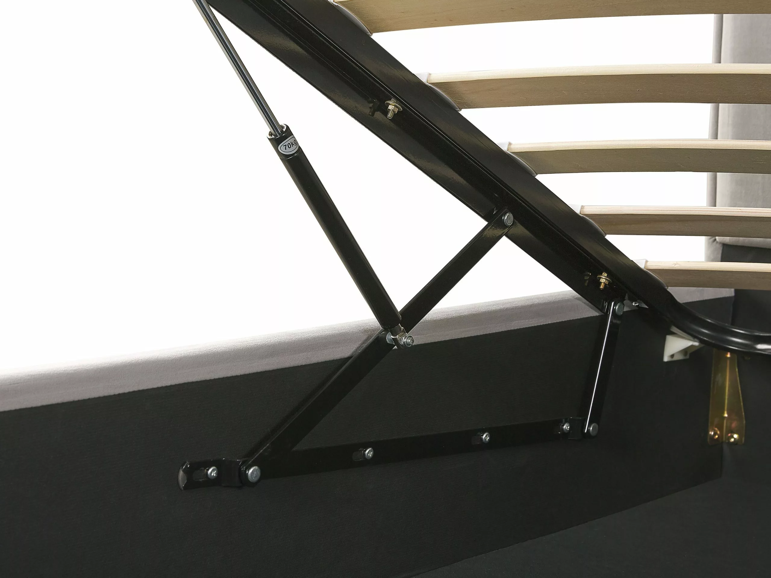 Beliani Sänky Sametti Säilytystila Vaaleanharmaa SEZANNE Useita Kokoja 9 Beliani Sänky Sametti Säilytystila Vaaleanharmaa SEZANNE Useita Kokoja - Image 9