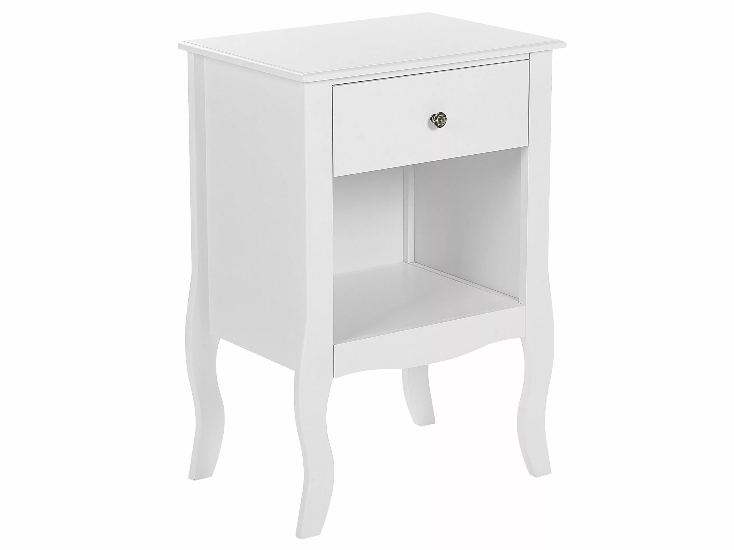Beliani Yöpöytä Laatikko Valkoinen LANE