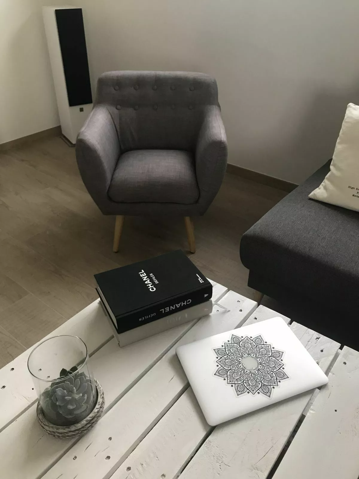 Beliani Nojatuoli Kankainen Harmaa MELBY - Image 5