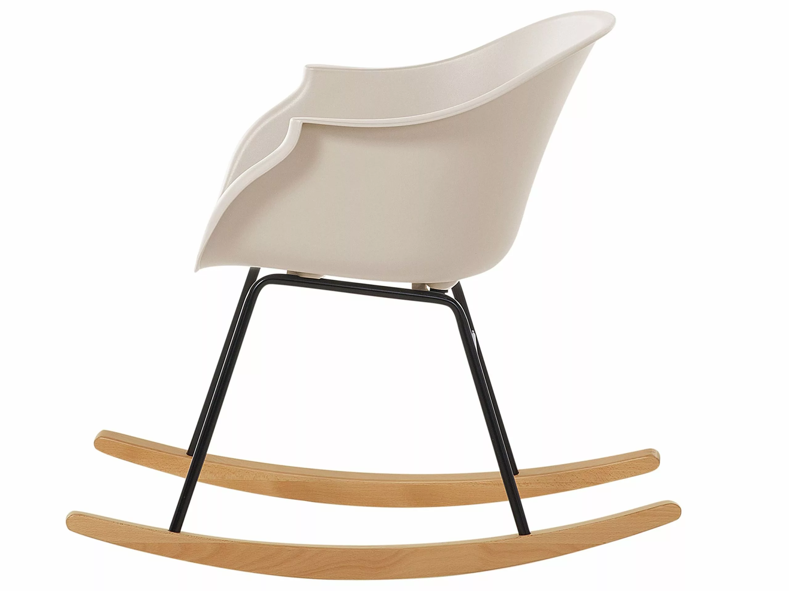 Beliani Keinutuoli Muovi Beige HARMONY 5 Beliani Keinutuoli Muovi Beige HARMONY - Image 5