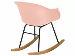 Beliani Keinutuoli Muovi Vaaleanpunainen HARMONY -Käsinojalliset tuolit Winkel undef src sa picid 801949 type whitesh image