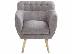 Beliani Nojatuoli Kankainen Harmaa MELBY -Käsinojalliset tuolit Winkel undef src sa picid 802373 type whitesh image