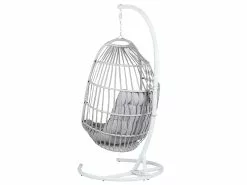 Beliani Riipputuoli Rottinkinen Jalustalla Vaaleanharmaa SESIA 16 Beliani Riipputuoli Rottinkinen Jalustalla Vaaleanharmaa SESIA -Käsinojalliset tuolit Winkel undef src sa picid 806060 type whitesh image