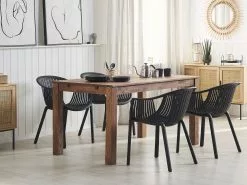 Beliani Puutarhatuoli Muovi Musta 4 Kpl NAPOLI 12 Beliani Puutarhatuoli Muovi Musta 4 Kpl NAPOLI -Käsinojalliset tuolit Winkel undef src sa picid 808391 type whitesh image