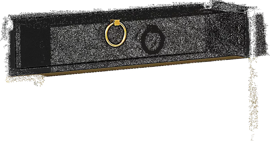 Beliani Konsolipöytä 2 Laatikkoa Musta/kulta WESTPORT - Image 9