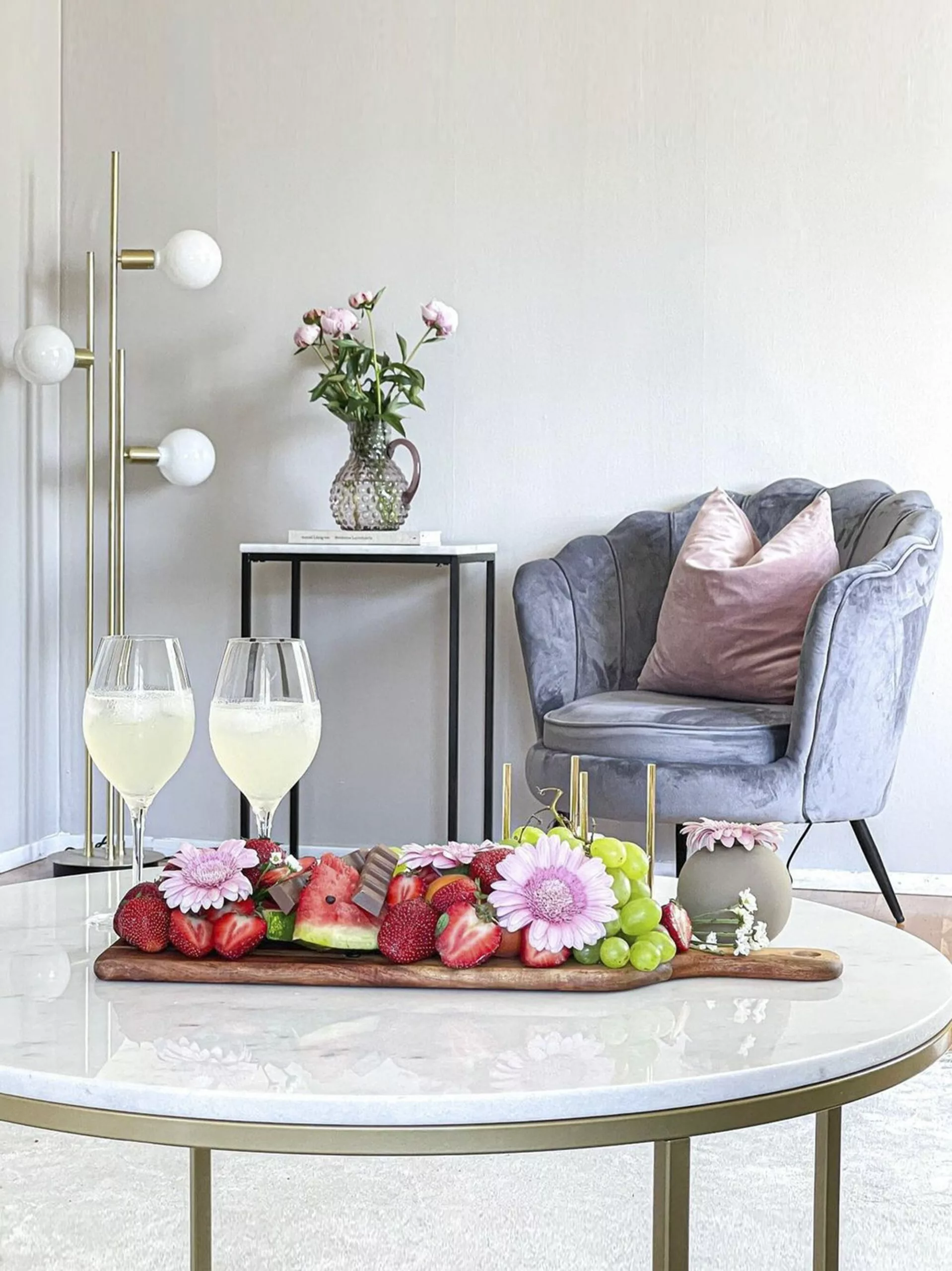 Beliani Nojatuoli Harmaa Sametti LOVIKKA - Image 6