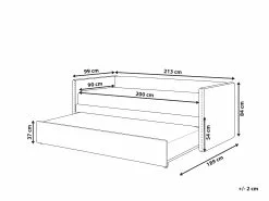 Beliani Sänky Sametti Lisävuode Vaaleanharmaa 90 X 200 Cm TROYES -Käsinojalliset tuolit Winkel undef src sa picid 813711 type whitesh image