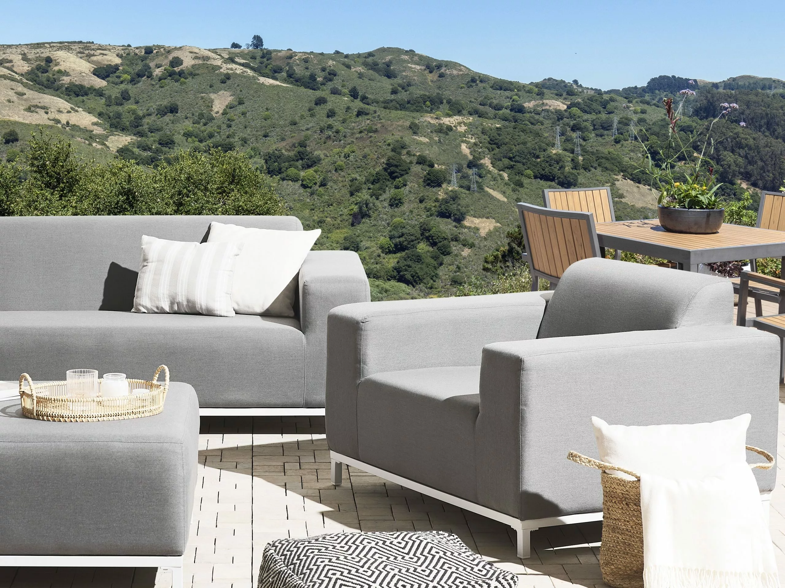 Beliani Puutarhatuoli Harmaa/valkoinen 2 Kpl ROVIGO - Image 2