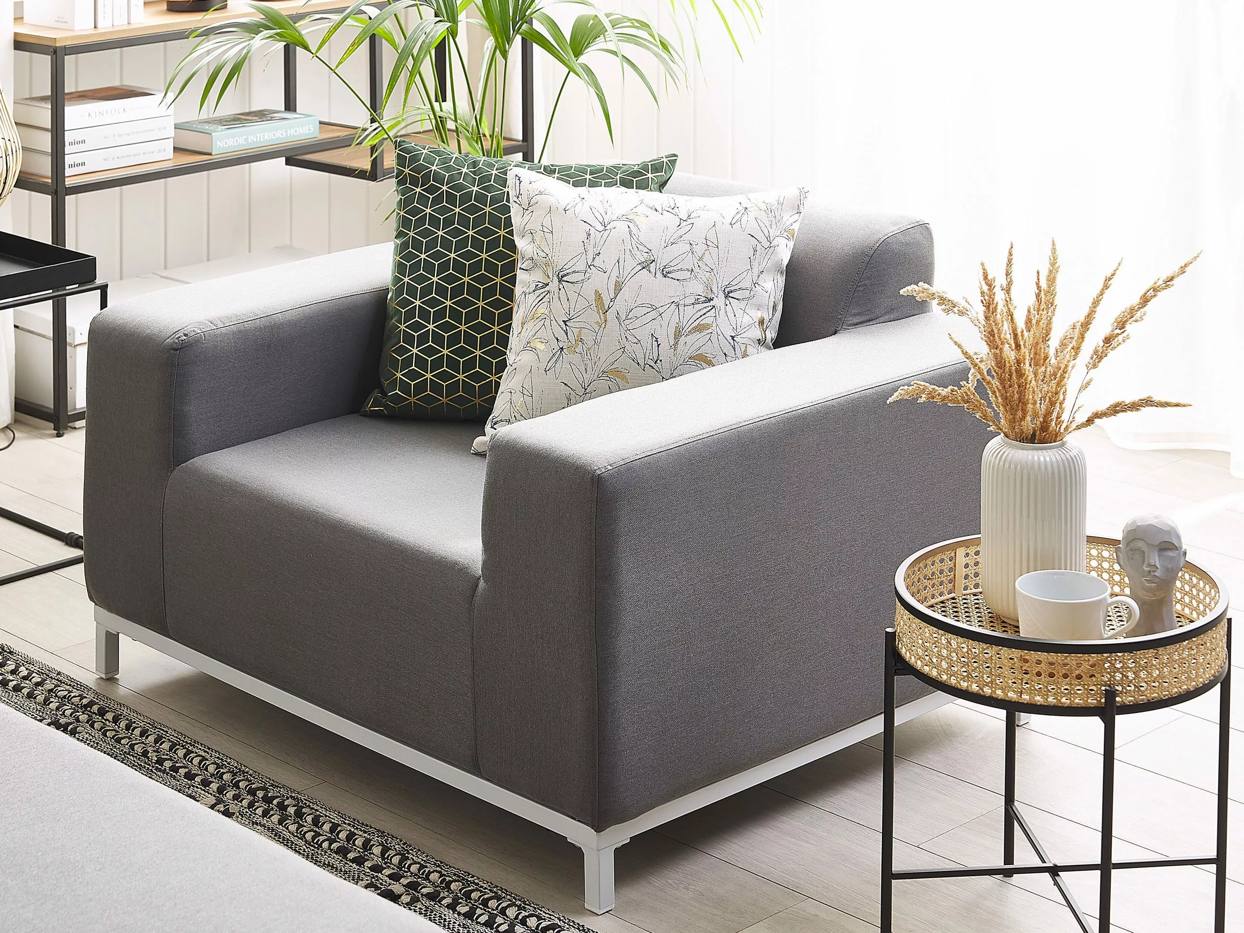 Beliani Puutarhatuoli Harmaa/valkoinen 2 Kpl ROVIGO - Image 3