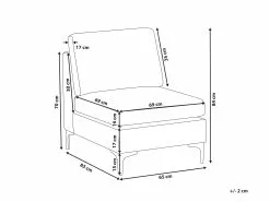 Beliani Sohvan Osa Sametti Harmaa EVJA -Käsinojalliset tuolit Winkel undef src sa picid 817785 type whitesh image