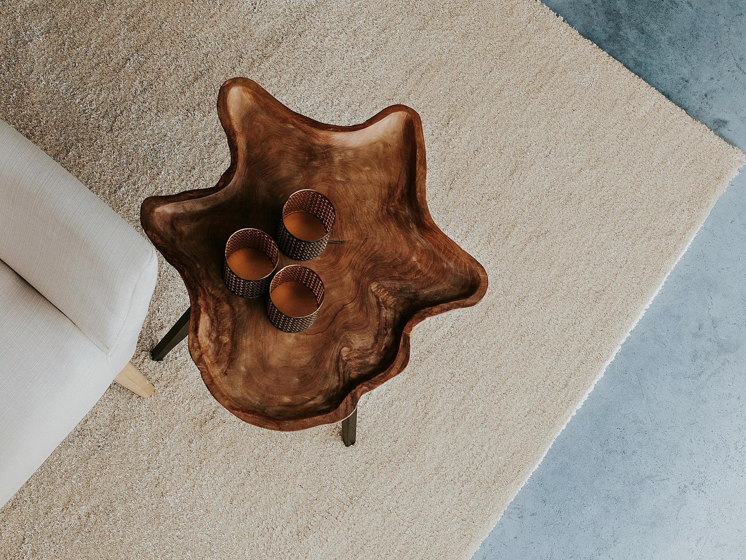 Beliani Sivupöytä Tiikki Vaalea Puu/musta ELSA - Image 6