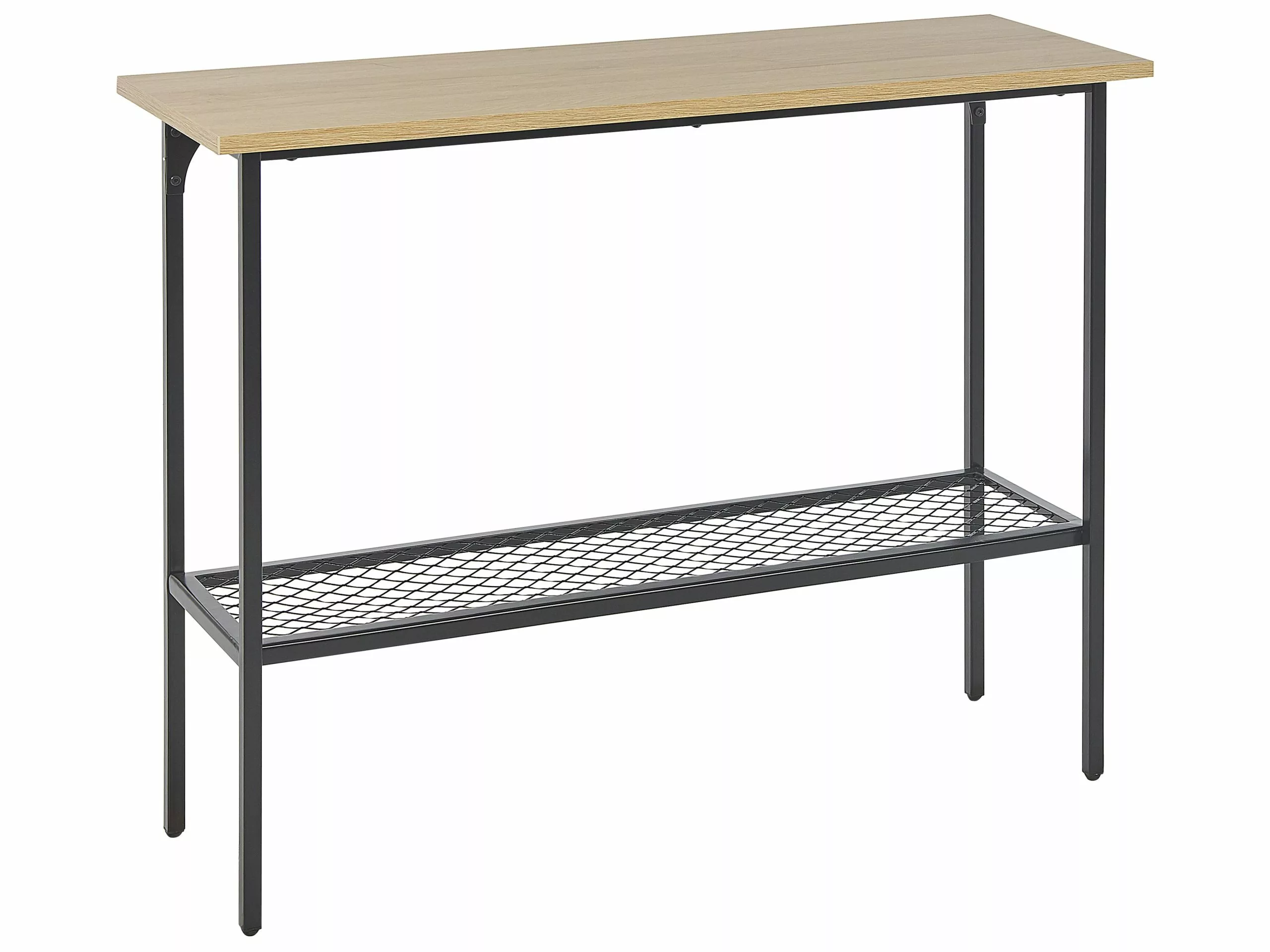 Beliani Konsolipöytä Vaalea Puu/musta DORENA