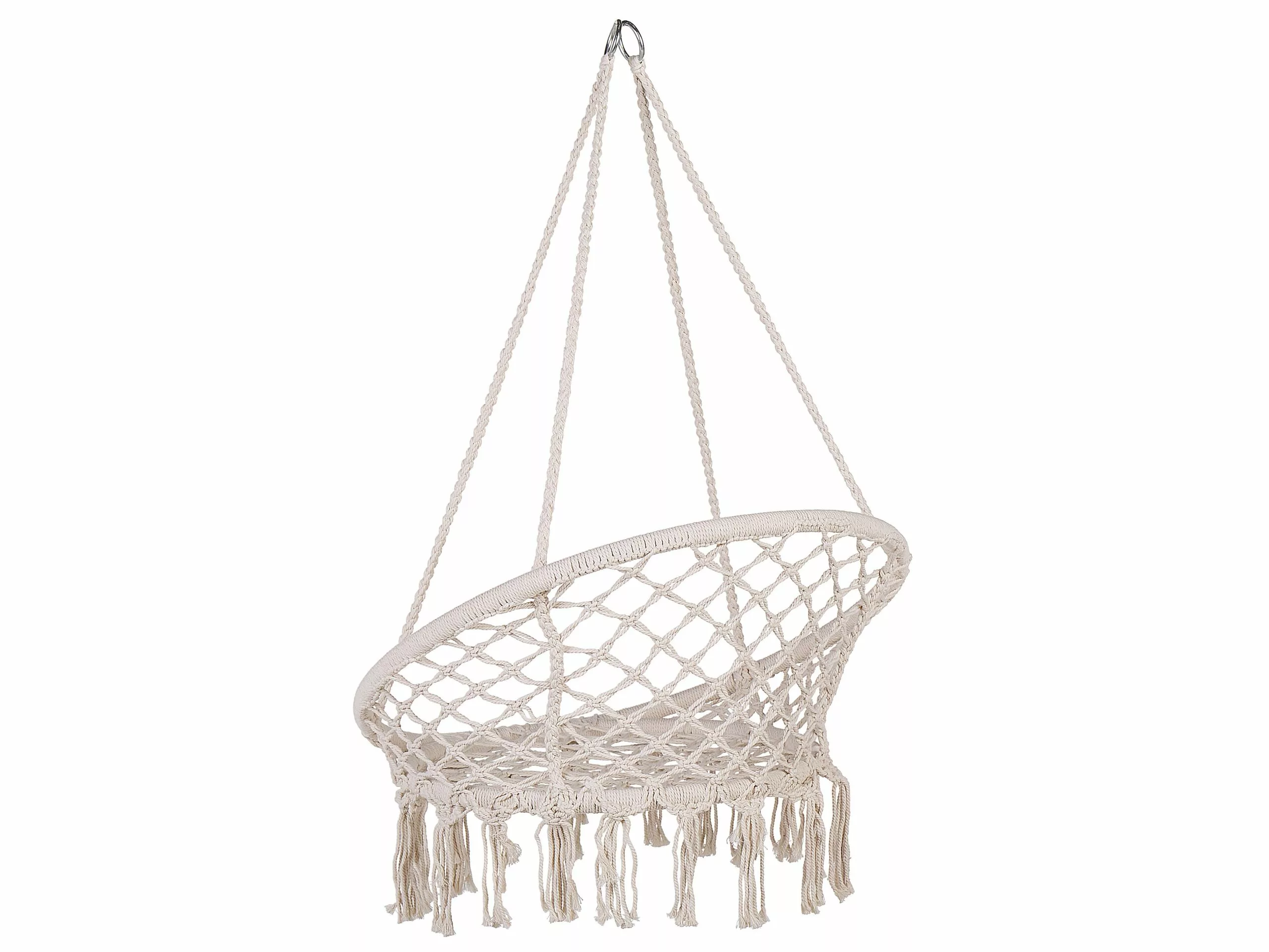 Beliani Riipputuoli Puuvilla Valkoinen GABELLA - Image 6