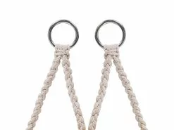 Beliani Riipputuoli Puuvilla Valkoinen GABELLA -Käsinojalliset tuolit Winkel undef src sa picid 821564 type whitesh image