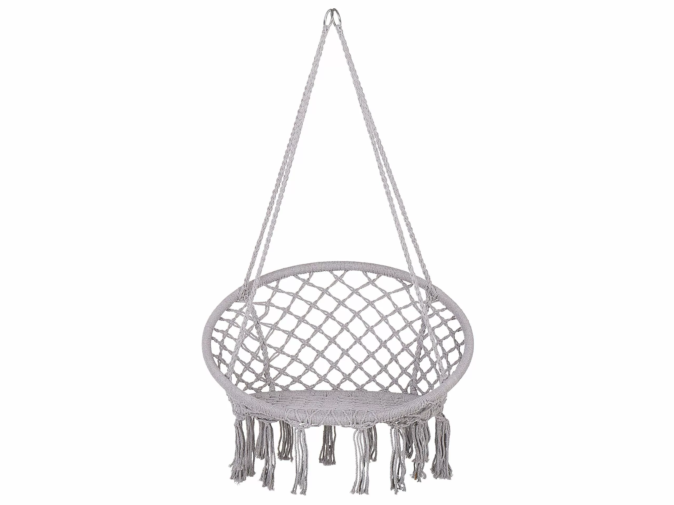 Beliani Riipputuoli Puuvilla Vaaleanharmaa GABELLA 1 Beliani Riipputuoli Puuvilla Vaaleanharmaa GABELLA