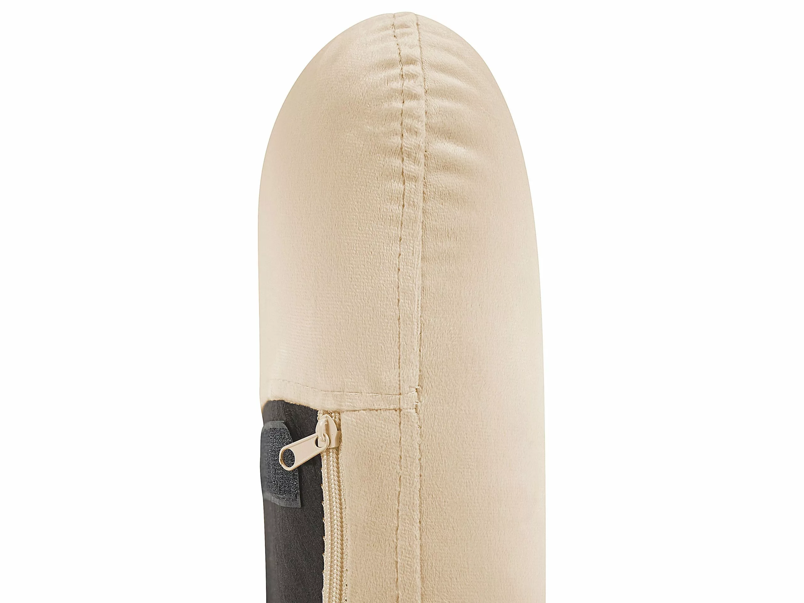 Beliani Keinutuoli Sametti Beige ELLAN 7 Beliani Keinutuoli Sametti Beige ELLAN - Image 7