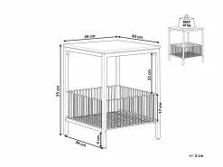 Beliani Sivupöytä Tumma Puu/musta KENNER -Käsinojalliset tuolit Winkel undef src sa picid 824312 type whitesh image
