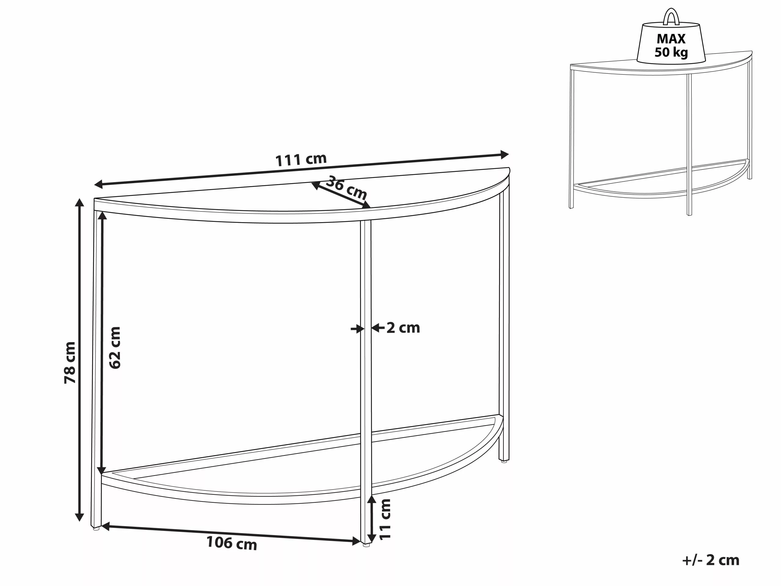 Beliani Konsolipöytä Marmorikuvio Valkoinen/kulta ORITA 7 Beliani Konsolipöytä Marmorikuvio Valkoinen/kulta ORITA - Image 7