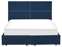 Beliani Parisänky Sametti Säilytystila Laivastonsininen 160 X 200 Cm VERNOYES -Käsinojalliset tuolit Winkel undef src sa picid 825490 type whitesh image