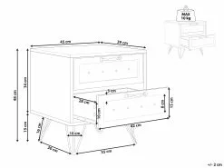 Beliani Yöpöytä 2 Laatikkoa Tumma Puu/musta ARKAN -Käsinojalliset tuolit Winkel undef src sa picid 826051 type whitesh image