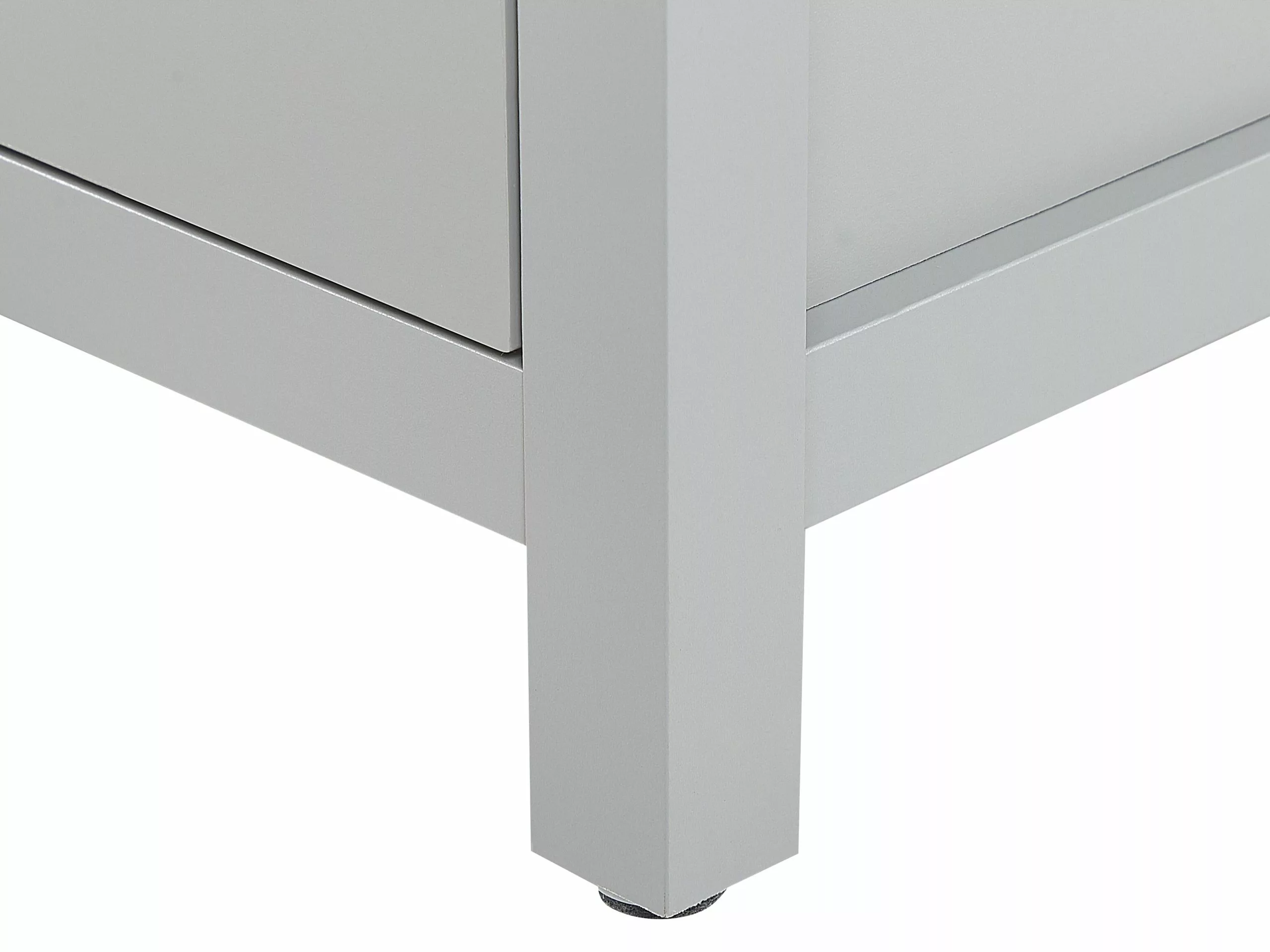 Beliani Yöpöytä 2 Laatikkoa Vaaleanharmaa/vaalea Puu CLIO - Image 9