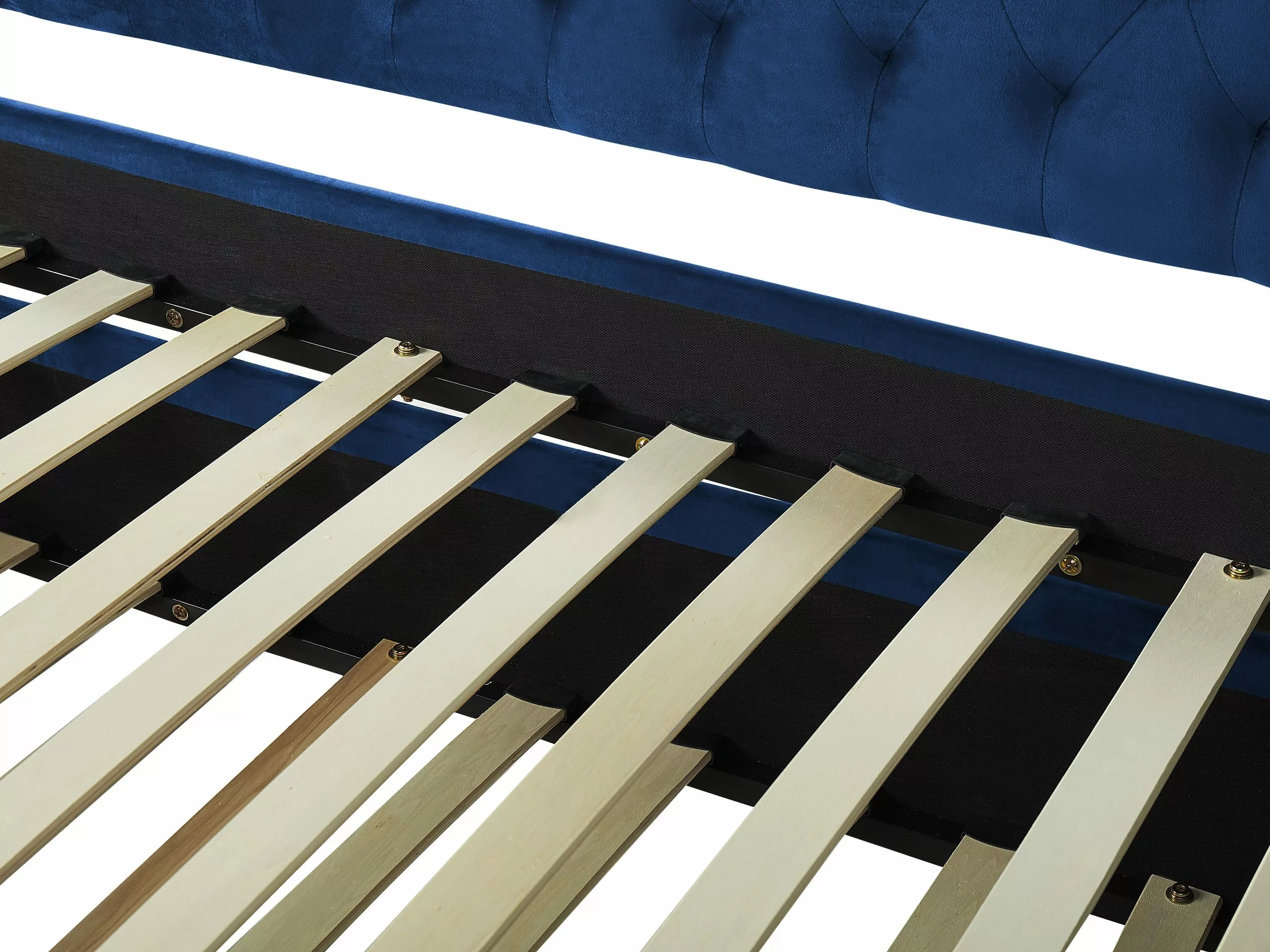 Beliani Sänky Sametti Lisävuode Laivastonsininen 90 X 200 Cm MONTARGIS - Image 10