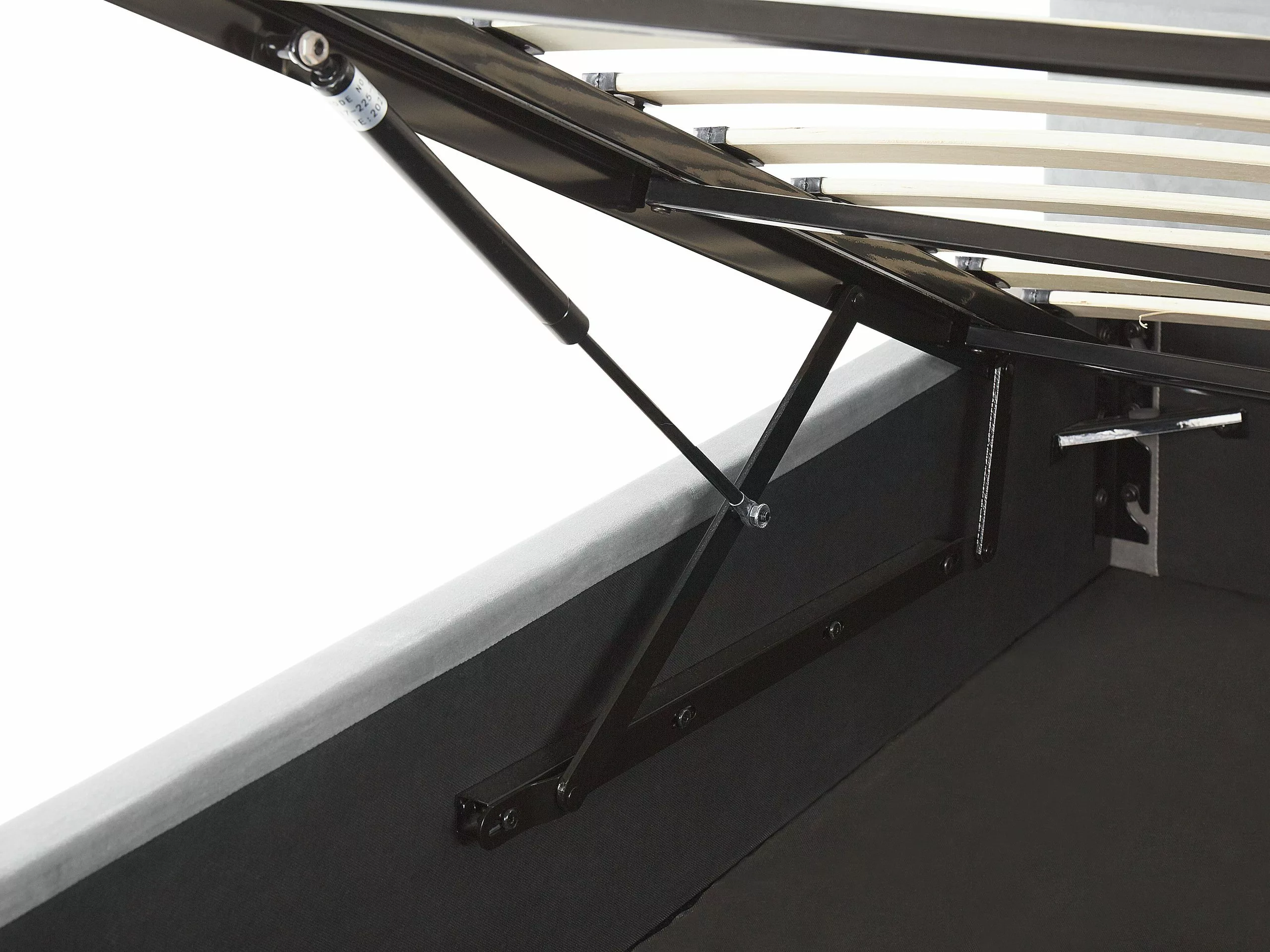 Beliani Sänky Sametti Säilytystila Vaaleanharmaa LORIENT Useita Kokoja - Image 7