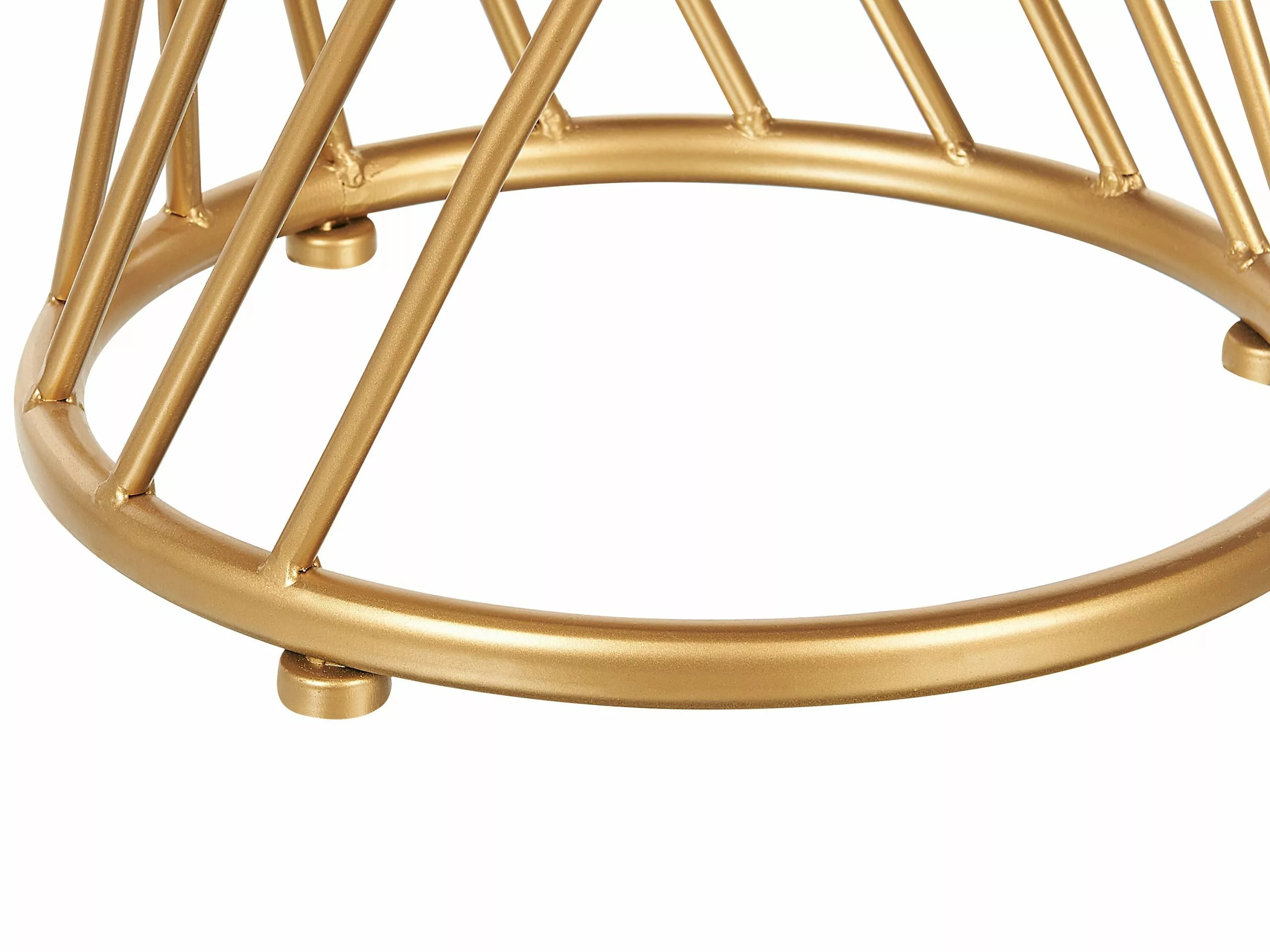 Beliani Sivupöytäsetti Peililasitasolla Rauta Kulta 2 Kpl TWIST - Image 8