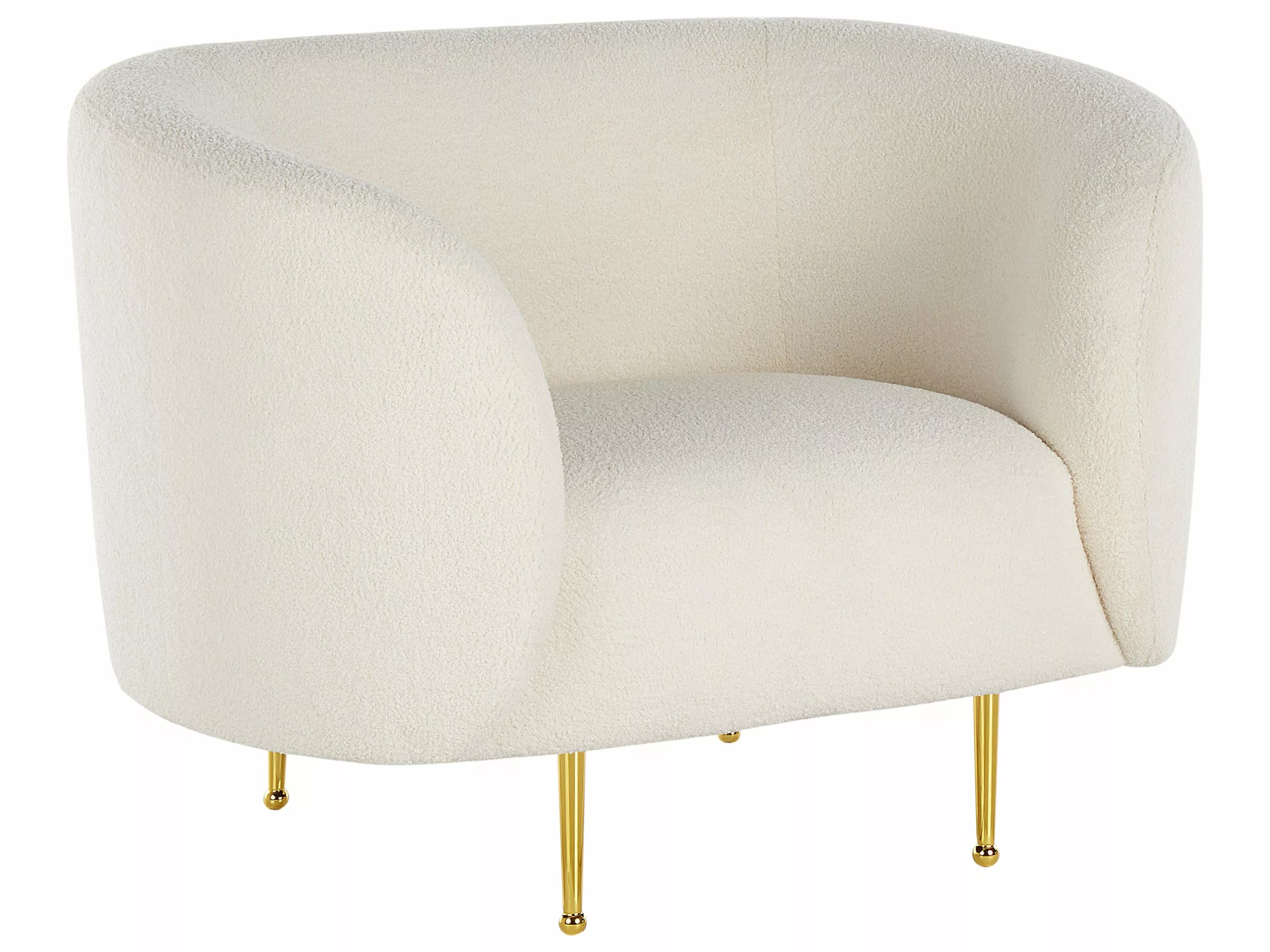 Beliani Nojatuoli Bukleekangas Valkoinen LOEN 1 Beliani Nojatuoli Bukleekangas Valkoinen LOEN