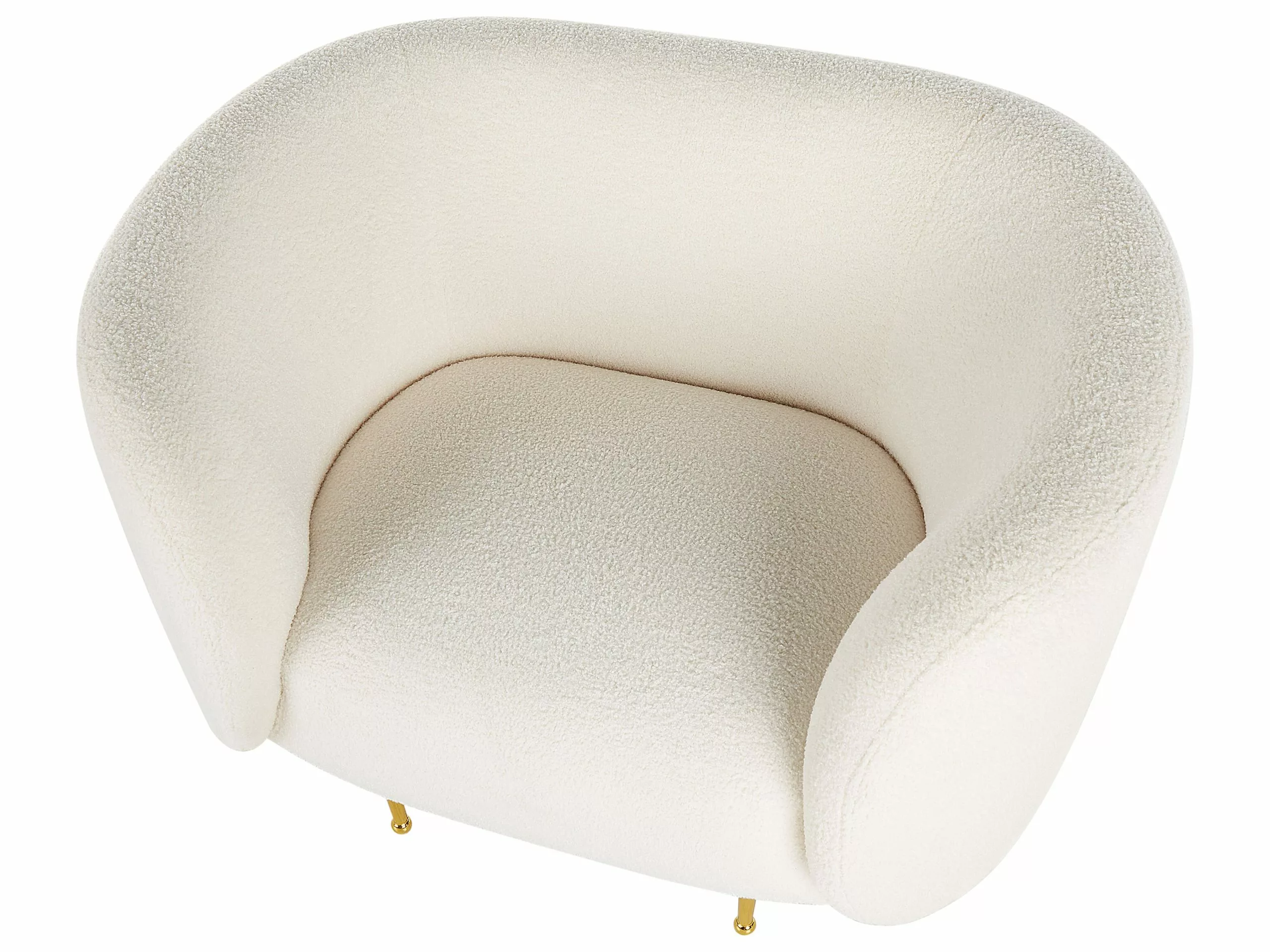 Beliani Nojatuoli Bukleekangas Valkoinen LOEN 10 Beliani Nojatuoli Bukleekangas Valkoinen LOEN - Image 10