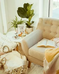 Beliani Nojatuoli Kangas Beige MOTALA -Käsinojalliset tuolit Winkel undef src sa picid 831896 type whitesh image