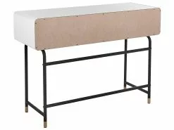 Beliani Konsolipöytä Valkoinen/tumma Puu RIFLE -Käsinojalliset tuolit Winkel undef src sa picid 832826 type whitesh image