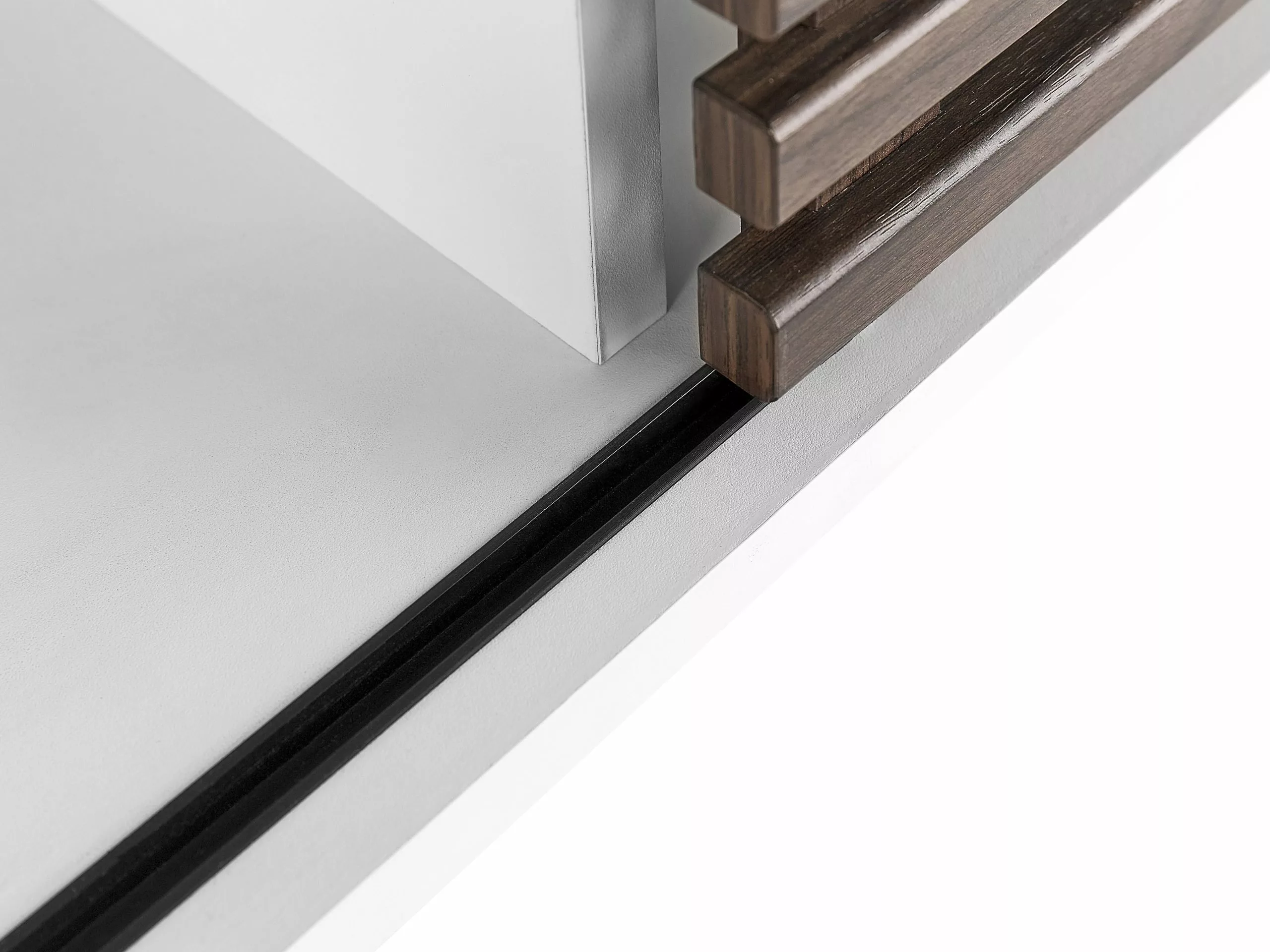 Beliani Konsolipöytä Valkoinen/tumma Puu RIFLE - Image 7