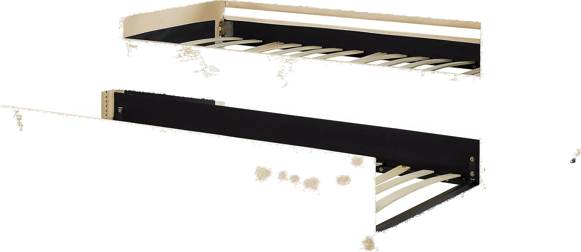 Beliani Sänky Sametti Lisävuode Beige 90 X 200 Cm TROYES - Image 4