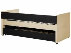 Beliani Sänky Sametti Lisävuode Beige 90 X 200 Cm TROYES -Käsinojalliset tuolit Winkel undef src sa picid 837078 type whitesh image