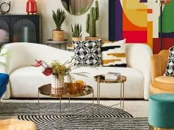 Beliani Sivupöytä Peililasitasolla Rauta Kulta LUCEA -Käsinojalliset tuolit Winkel undef src sa picid 837459 type whitesh image