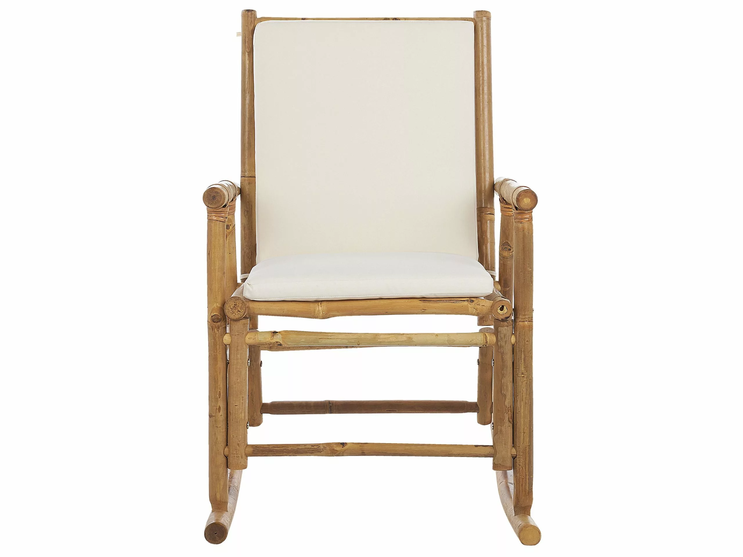 Beliani Keinutuoli Bambu Vaalea Puu/luonnonvalkoinen FRIGOLE 3 Beliani Keinutuoli Bambu Vaalea Puu/luonnonvalkoinen FRIGOLE - Image 3